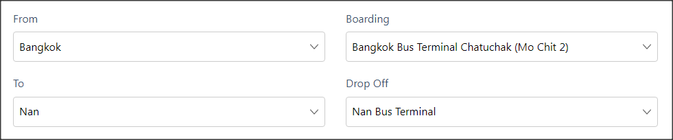 bus from bangkok to nan