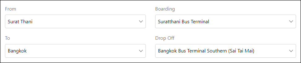 bus from bangkok to surat thani