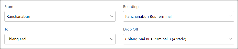 BUS from Kanchanaburi to Chiang Mai